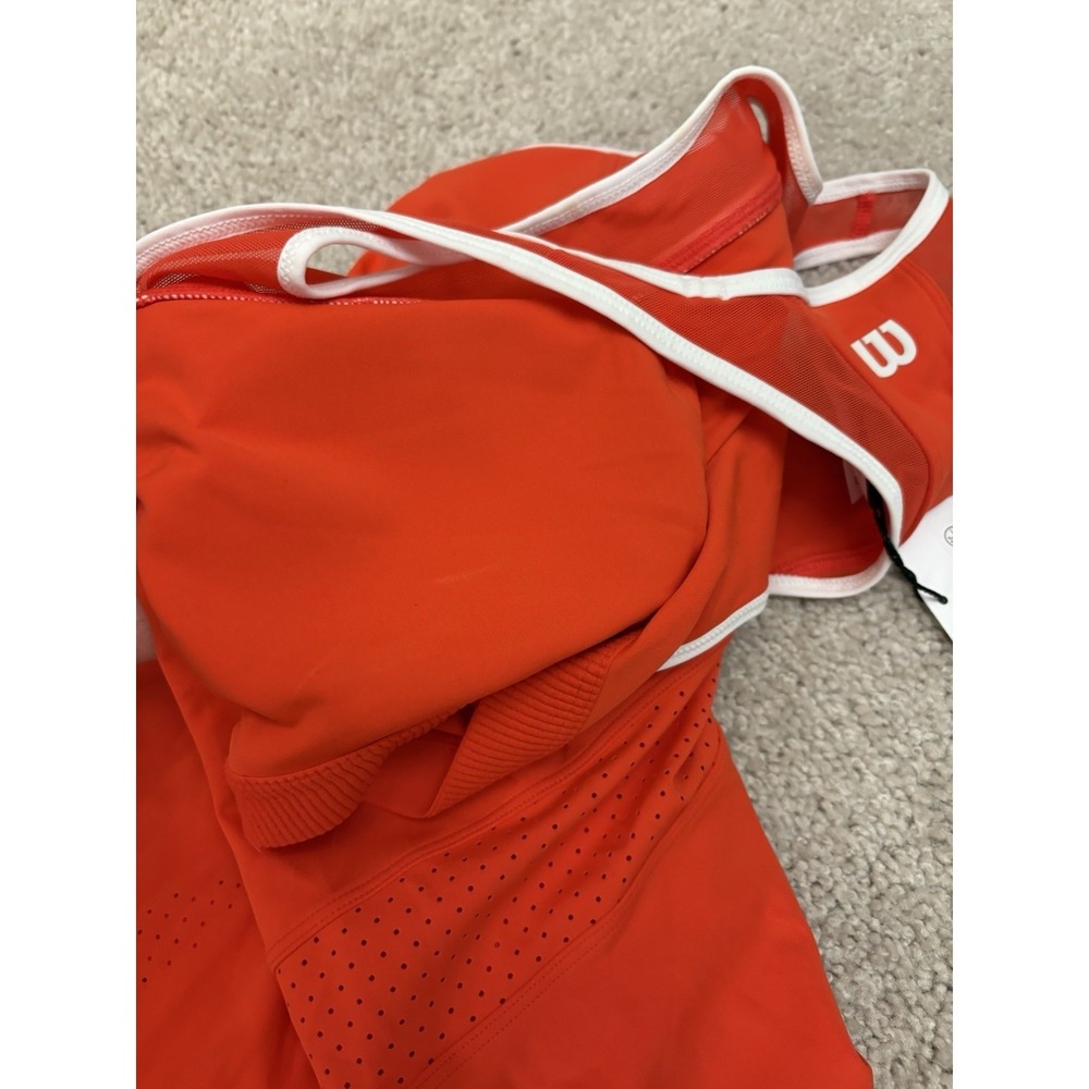 New Wilson Tour Perforated Unlined Orange Dress Preppy 128$ Value Size Medium - Picture 5 of 7